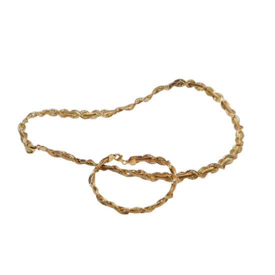 Imagen de BRAZALETE ORO HUCO SURJADO